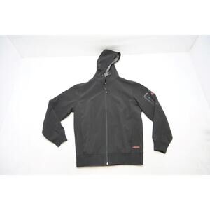 Solaris Softshell‎ Jacket hoodie Windbreaker Full Zip Fleece Black Mens Sz Large